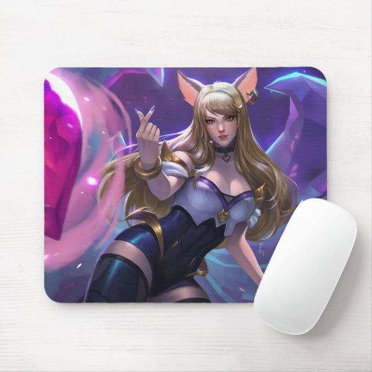 Nine Schwanz Fox Mousepad | Benutzerdefinierbares (Mit Mouse)