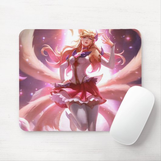 Nine Schwanz Fox Mousepad | Benutzerdefinierbares (Mit Mouse)