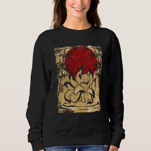 Nine Tailed Fox Japanese Retro  7 Sweatshirt (Vorderseite)