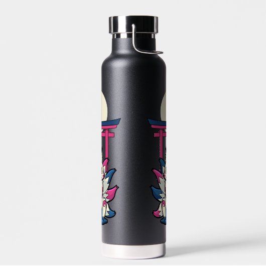 Nine-Tailed Kitsune Fox- Japanese Yokai Trinkflasche (Links)