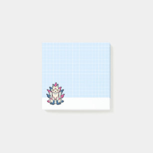 Nine-Tailed Kitsune- Japanischer Fuchs Yokai Blaue Post-it Klebezettel