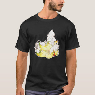 Nine Tails Fox Traditioneller japanischer Malstil T-Shirt