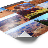 Nine Utah Sehenswürdigkeiten Collage Fotodruck (Ecke)