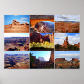 Nine Utah Sehenswürdigkeiten Poster (Vorne)