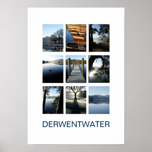Nine Views of Derwentwater - Lake District Poster (Vorne)