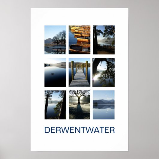 Nine Views of Derwentwater - Lake District Poster (Vorne)