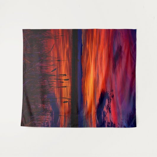 Ninepipe NWR Large Wandteppich (Vorderseite (Horizontal))