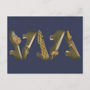 Nineteenth-Century-Vintage-Schuhe Postkarte