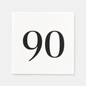 Ninetieth Birthday Cocktail Serviette (Vorderseite)