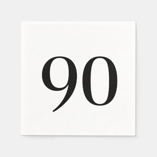 Ninetieth Birthday Cocktail Serviette (Vorderseite)