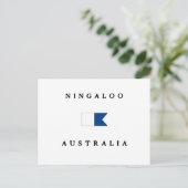 Ningaloo Australia Alpha Dive Flag Postkarte (Stehend Vorderseite)