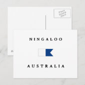 Ningaloo Australia Alpha Dive Flag Postkarte (Vorne/Hinten)