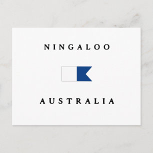 Ningaloo Australia Alpha Dive Flag Postkarte