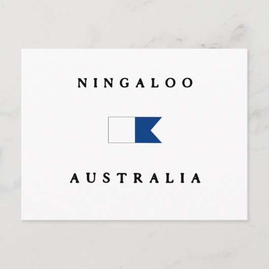 Ningaloo Australia Alpha Dive Flag Postkarte (Vorderseite)