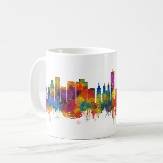 Ningbo China Skyline Kaffeetasse (Vorderseite Links)