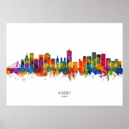 Ningbo China Skyline Poster