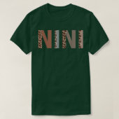 Nini Leopard Print Mama Niedlich Mütter Day Funny  T-Shirt (Design vorne)