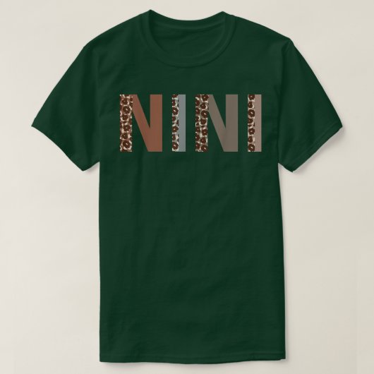 Nini Leopard Print Mama Niedlich Mütter Day Funny T-Shirt (Design vorne)