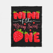 Nini Of The Berry Sweet One 1st Birthday Strawberr Fleecedecke (Vorderseite)