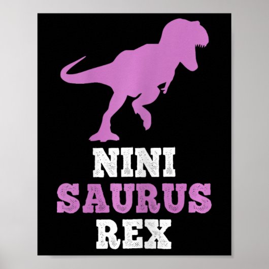 Nini-saurus Rex Dino Dinosaur Ninisaurus Funny Poster (Vorne)