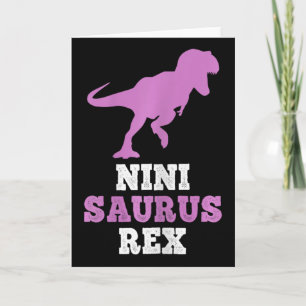 Nini-Saurus Rex Dino Dinosaurier Ninisaurus Lustig Karte