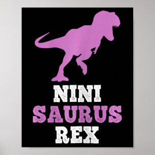 Nini-Saurus Rex Dino Dinosaurier Ninisaurus Lustig Poster
