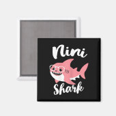 Nini Shark Mother's Day Oma Funny Magnet (Vorderseite/Rückseite)