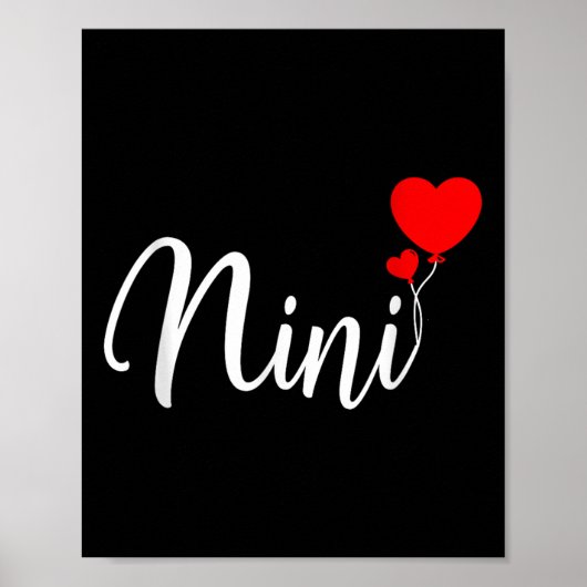 Nini Sweetheart Design mit romantischem Herz Poster (Vorne)