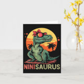 Ninisaurus Dino Dinosaur Nini-saurus T-rex Mutter' Karte (Gelbe Blume)