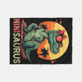 Ninisaurus Dino Dinosaurier Nini-Saurus T-Rex Mutt Fleecedecke (Vorderseite (Horizontal))