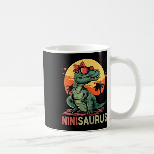 Ninisaurus Dino Dinosaurier Nini-Saurus T-Rex Mutt Kaffeetasse (Rechts)