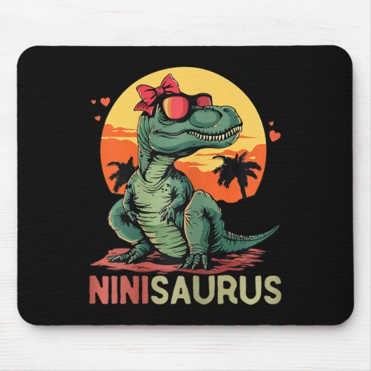 Ninisaurus Dino Dinosaurier Nini-Saurus T-Rex Mutt Mousepad (Vorne)