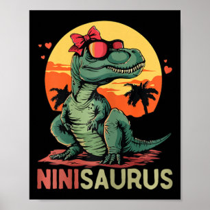 Ninisaurus Dino Dinosaurier Nini-Saurus T-Rex Mutt Poster
