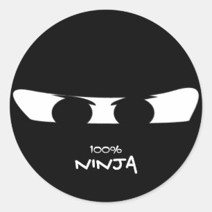 Ninja 100% runder aufkleber