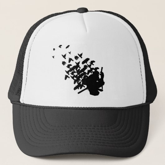Ninja 2 Krähe Truckerkappe (Vorderseite)