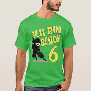 Ninja 6 Kinder Geburtstag 6 Jahre T-Shirt