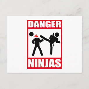 Ninja Academy Okinawa tötet Bill Postkarte