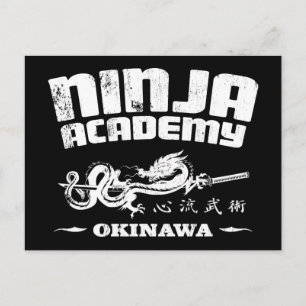 Ninja Academy Okinawa tötet Bill Postkarte