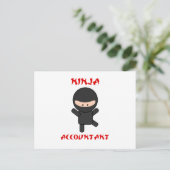 Ninja Accountant Postkarte (Stehend Vorderseite)
