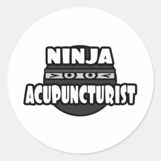 Ninja Acupuncturist Runder Aufkleber