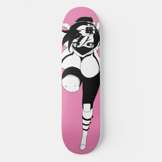 Ninja Anime Girl Skateboard Deck (Vorderseite)