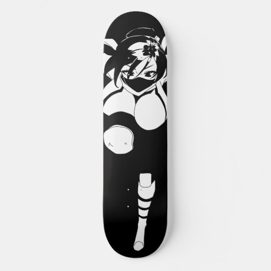 Ninja Anime Girl Skateboard Deck (Vorderseite)
