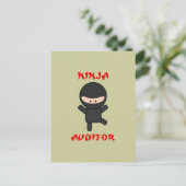 Ninja-Auditor Postkarte (Stehend Vorderseite)