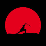 Ninja auf roter Sonne T-Shirt<br><div class="desc">Front Writing "Ninja". Back writing "ready to attack" on red sun. Schreib vor "Ninja". "Bereit zum Angriff" auf der roten Sonne.</div>