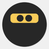 Ninja Augen Runder Aufkleber (Vorderseite)