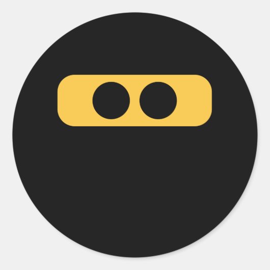 Ninja Augen Runder Aufkleber (Vorderseite)