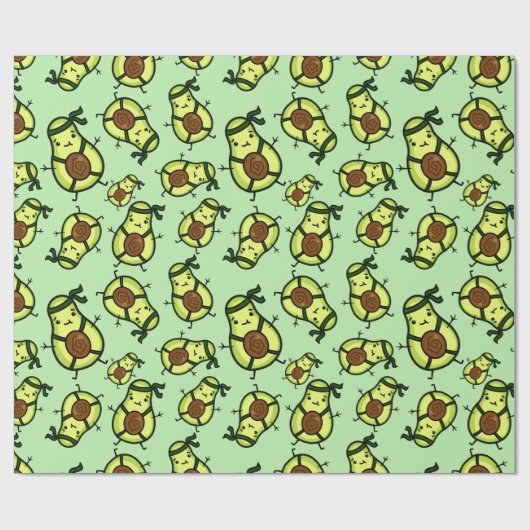 Ninja Avocado Geschenkpapier (Flach)