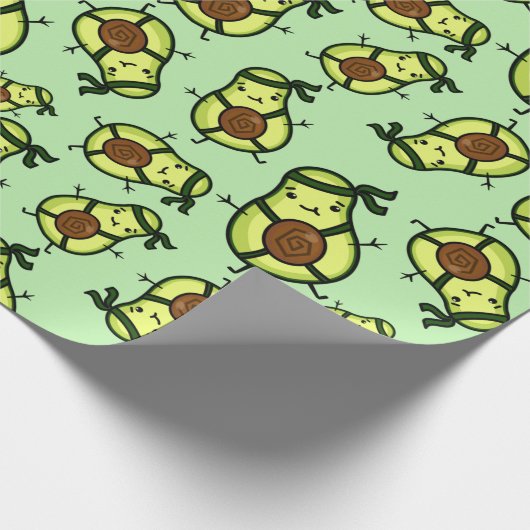 Ninja Avocado Geschenkpapier (Ecke)