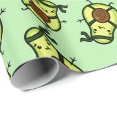 Ninja Avocado Geschenkpapier (Rolleneckpunkt)