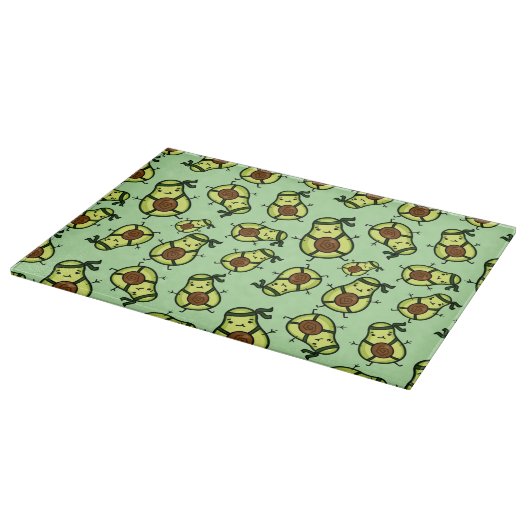 Ninja Avocado Pattern Schneidebrett (Ecke)